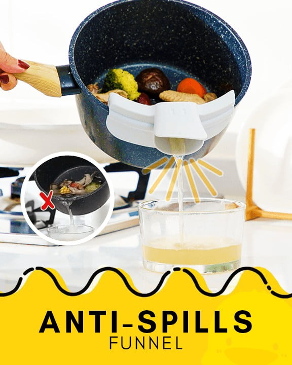 Spill Free Funnel for Kitchen Pots
