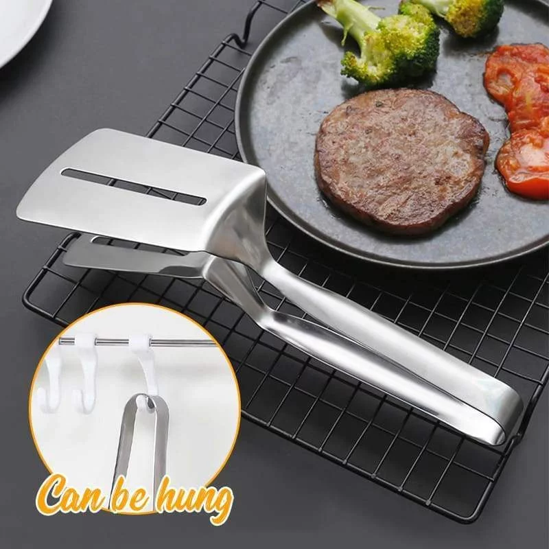 Stainless steel Roast Fish BBQ Tong Bread Meat Clip Kitchen Cooking Tool  barbecue grilled Steak Clamp Frying Spatula Fried Shove